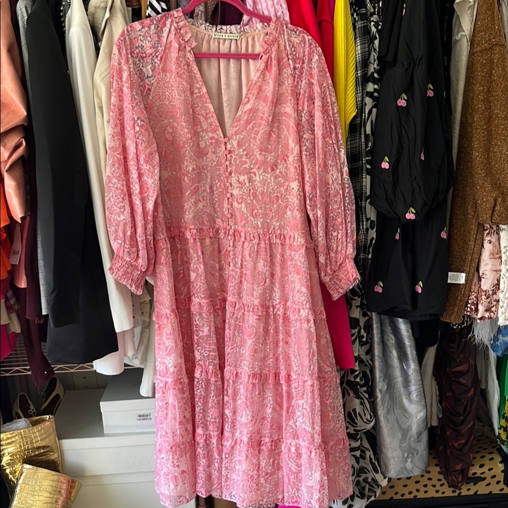 Alice + Olivia Pink Floral Dress